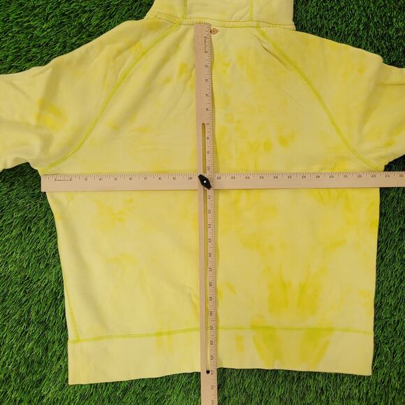 NIKE FC Zip Hoodie Womens Large 24x24 Baggy Boxy Yellow Bleached - Picture 3 of 16
